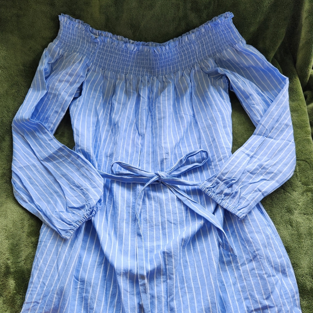 Brand New Express Blue and White dress